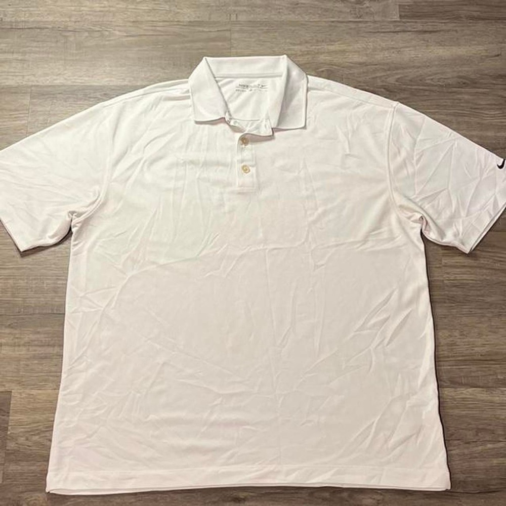 Nike Golf White Dri-Fit Sportswear Retro Polo Button Shirt size XL